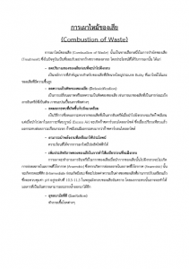การเผาไหม้ของเสีย
