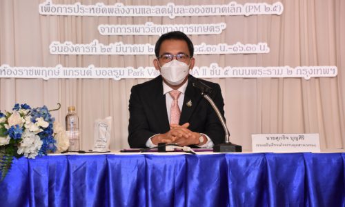 นายศุภกิจ บุญศิริ รองอธิบดีกรมโรงงานอุตสาหกรรมเป็นประธานเปิดกำหนดการสัมมนาเปิดโครงการฯ และชี้แจงการดำเนินงาน “โครงการนำร่องการใช้เทคโนโลยีการเผาไหม้ เชื้อเพลิงชีวมวลบดผงที่มีประสิทธิภาพสูง (Pulverized Solid Fuel) ในโรงงานอุตสาหกรรม