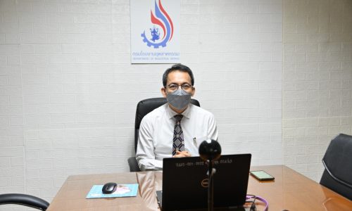 นายศุภกิจ บุญศิริ รองอธิบดีกรมโรงงานอุตสาหกรรม เป็นประธานเปิดการฝึกอบรม “การเพิ่มศักยภาพการผลิตของโรงงานอุตสาหกรรมด้วยระบบการจัดการสิ่งแวดล้อมและเศรษฐกิจหมุนเวียน” ผ่านสื่ออิเล็กทรอนิกส์