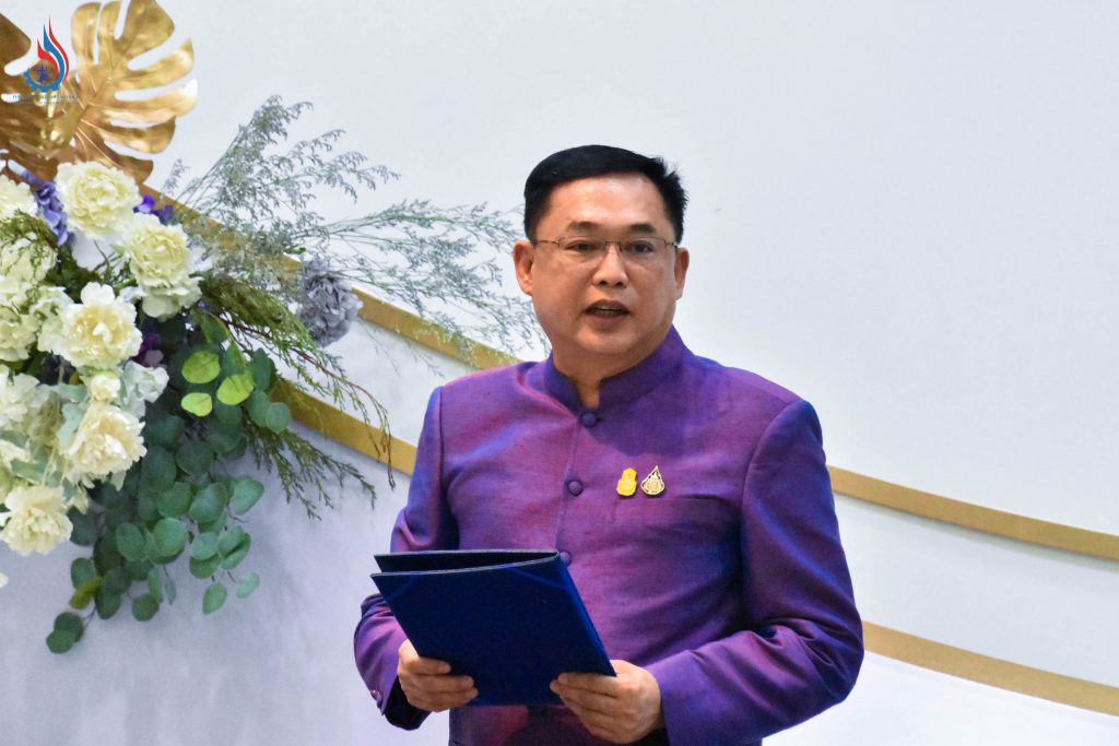 นายอนุชา นาคาศัย รัฐมนตรีประจำสำนักนายกรัฐมนตรี รักษาราชการแทนรัฐมนตรีว่าการกระทรวงอุตสาหกรรม กล่าวให้พรแก่ผู้เข้าร่วมกิจกรรม