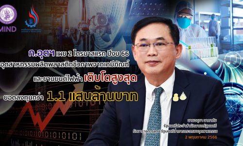 ก.อุตฯ เผย 2 ไตรมาสแรกปี 66 อุตสาหกรรมผลิตเม็ดพลาสติกชีวภาพ และยานยนต์ไฟฟ้า นำโด่ง สอดรับมาตรการกระตุ้นการใช้พลาสติกย่อยสลายได้ทางชีวภาพ และยานยนต์ไร้มลพิษ