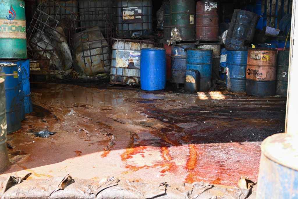 สภาพโกดังโรงงาน บริษัท วิน โพรเสส จำกัด อ.บ้านค่าย จ.ระยอง