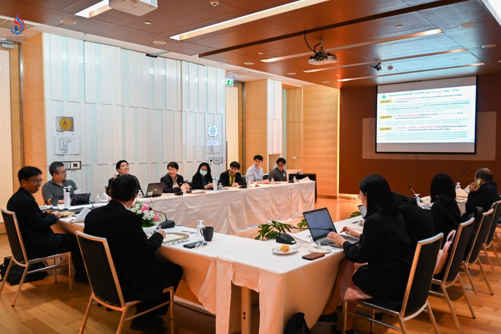 ร่วมหารือและแลกเปลี่ยนความรู้เกี่ยวกับการสร้างโจทย์งานวิจัยและนวัตกรรมที่ตอบสนองต่อยุทธศาสตร์และเป้าหมายการจัดการมลพิษในภาคอุตสาหกรรมของประเทศไทย 