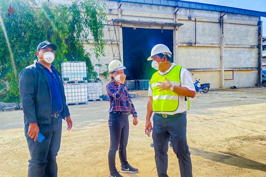 กรมโรงงานฯ นำทีม วิศวกรรมสถานฯ เข้าตรวจสอบโครงสร้างอาคารโกดังภาชีหลังเกิดเหตุเพลิงไหม้ 2 ครั้ง