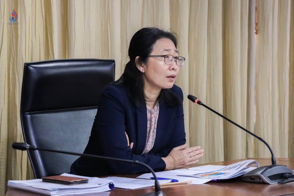 นางสาวปัทมวรรณ คุณประเสริฐ ผู้อำนวยการกองส่งเสริมเทคโนโลยีสิ่งแวดล้อมโรงงาน เป็นประธานเปิดการฝึกอบรม