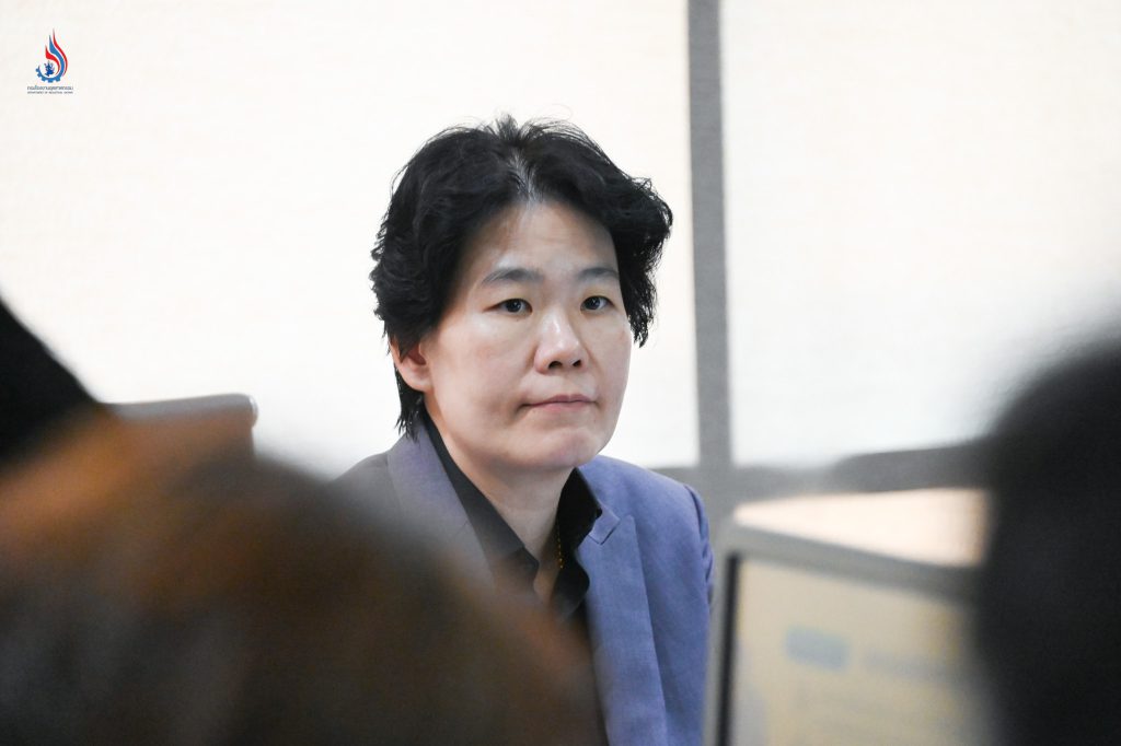 นางสาวฐิติภัสร์ โชติเดชาชัยนันต์ หัวหน้าคณะทำงาน รัฐมนตรีว่าการกระทรวงอุตสาหกรรม เป็นประธานการประชุม