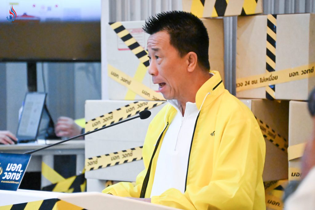 นายวันชัย พนมชัย เลขาธิการสำนักงานมาตรฐานผลิตภัณฑ์อุตสาหกรรม กล่าวรายงาน