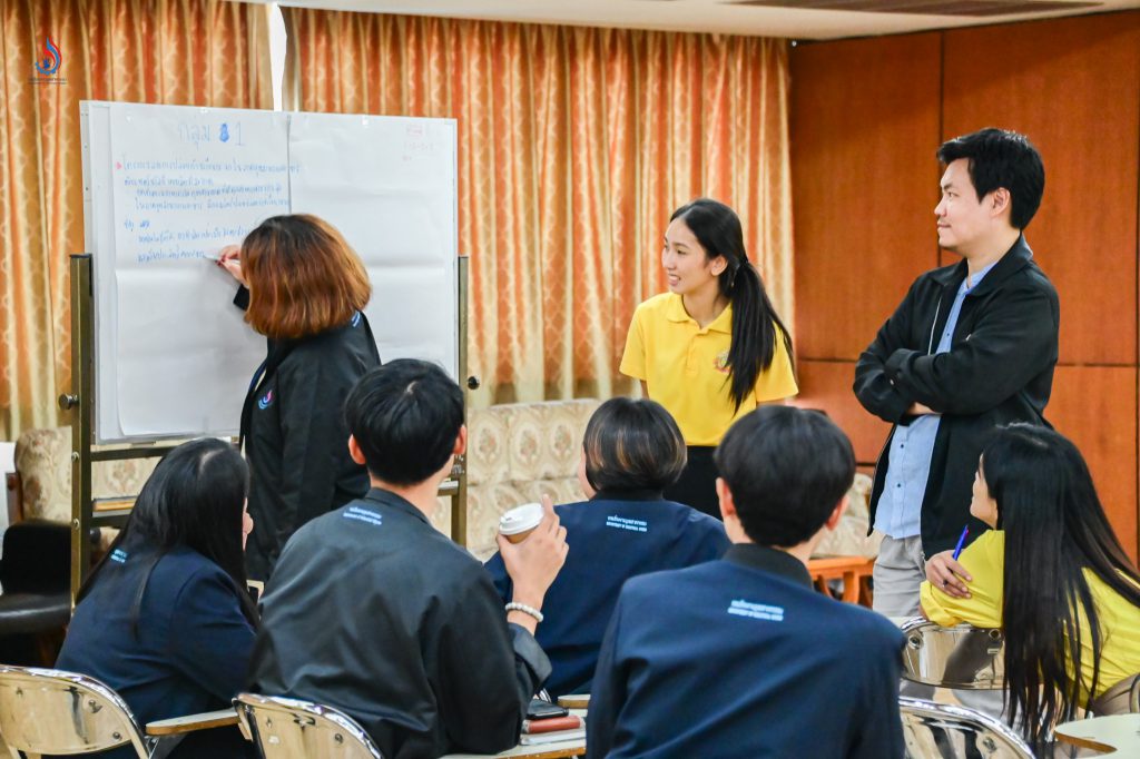 แบ่งกลุ่มกิจกรรมเชิงปฏิบัติการ (Workshop): การเขียนโครงการเพื่อขับเคลื่อนการพัฒนาเศรษฐกิจอุตสาหกรรมและสังคมสู่ความยั่งยืน