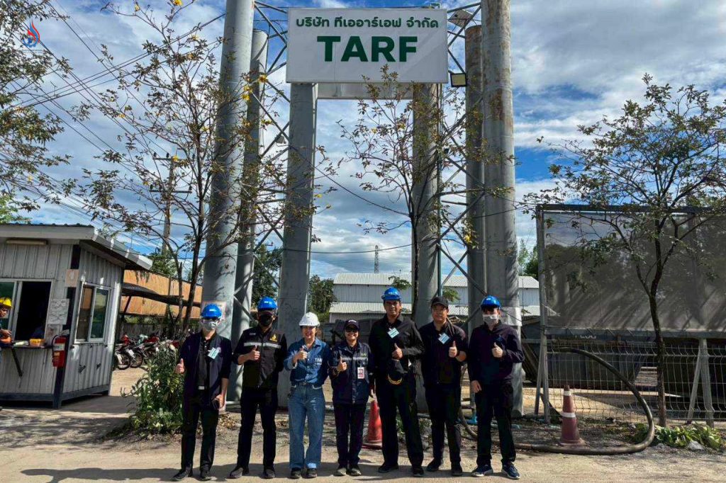 คณะกรรมการตรวจรับงานฯ เดินทางไปยังโรงงาน บริษัท ทีเออาร์เอฟ จำกัด ในตำบลชำผักแพว อำเภอแก่งคอย จังหวัดสระบุรี เพื่อตรวจสอบกระบวนการบำบัด–กำจัดกากอุตสาหกรรม