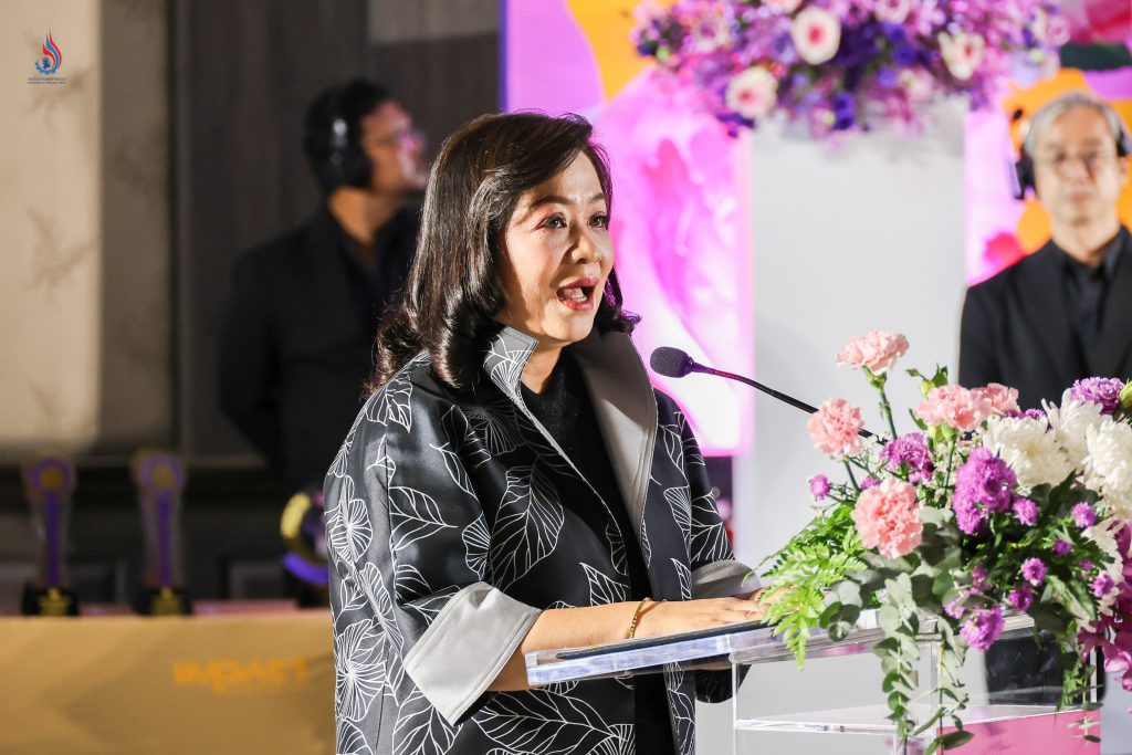 นางจตุพร โรจนพานิช อธิบดีกรมกิจการสตรีและสถาบันครอบครัว กล่าวถึงวัตถุประสงค์การจัดงานในครั้งนี้