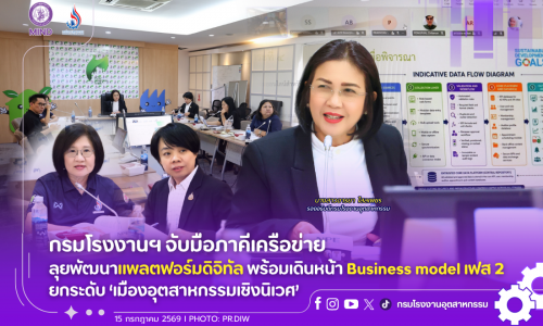 กรมโรงงานฯ จับมือภาคีเครือข่าย ลุยพัฒนาแพลตฟอร์มดิจิทัล พร้อมเดินหน้า Business model เฟส 2 ยกระดับ ‘เมืองอุตสาหกรรมเชิงนิเวศ’