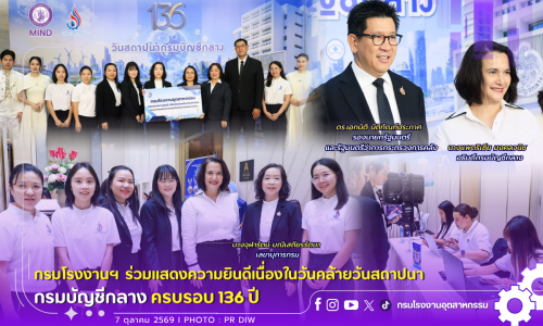 💙 กรมโรงงานฯ ร่วมแสดงความยินดีเนื่องในวันคล้ายวันสถาปนา #กรมบัญชีกลาง ครบรอบ 136 ปี 🐦‍🔥 🏢